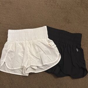 Free People Movement size M shorts (2 pairs black & white)